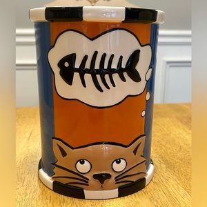 Ceramic Cat Treat Jar
